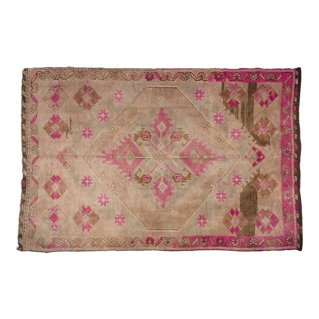 Vintage Anatolian Wool Area Kilim For Sale