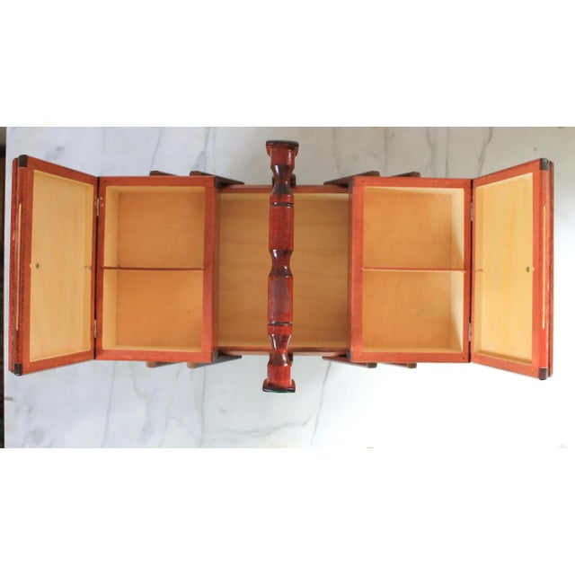 Vintage Wood Sewing Box For Sale - Image 9 of 10