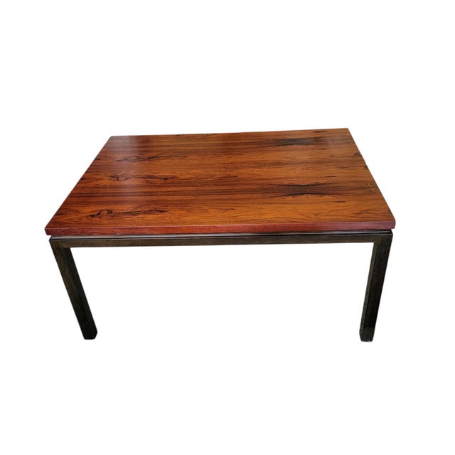Harvey Probber Rosewood End Table Beautiful Natural Rosewood Top with Black Base Measures approx. 30" square x 20" tall It...