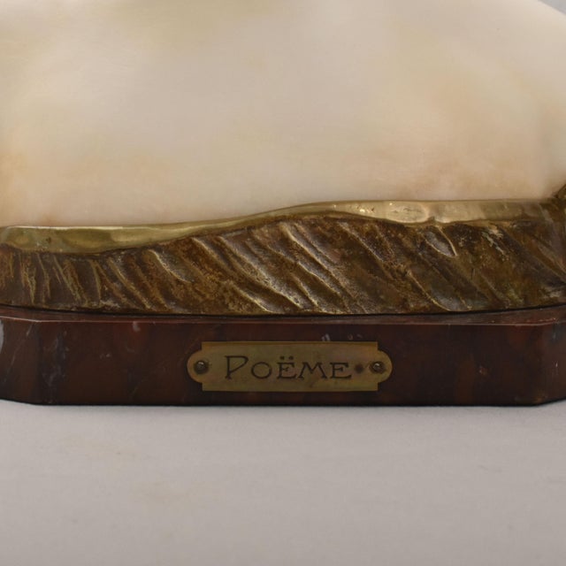 Gino AR, Young Girl Sculpture, 1890s, Alabaster For Sale - Image 6 of 10
