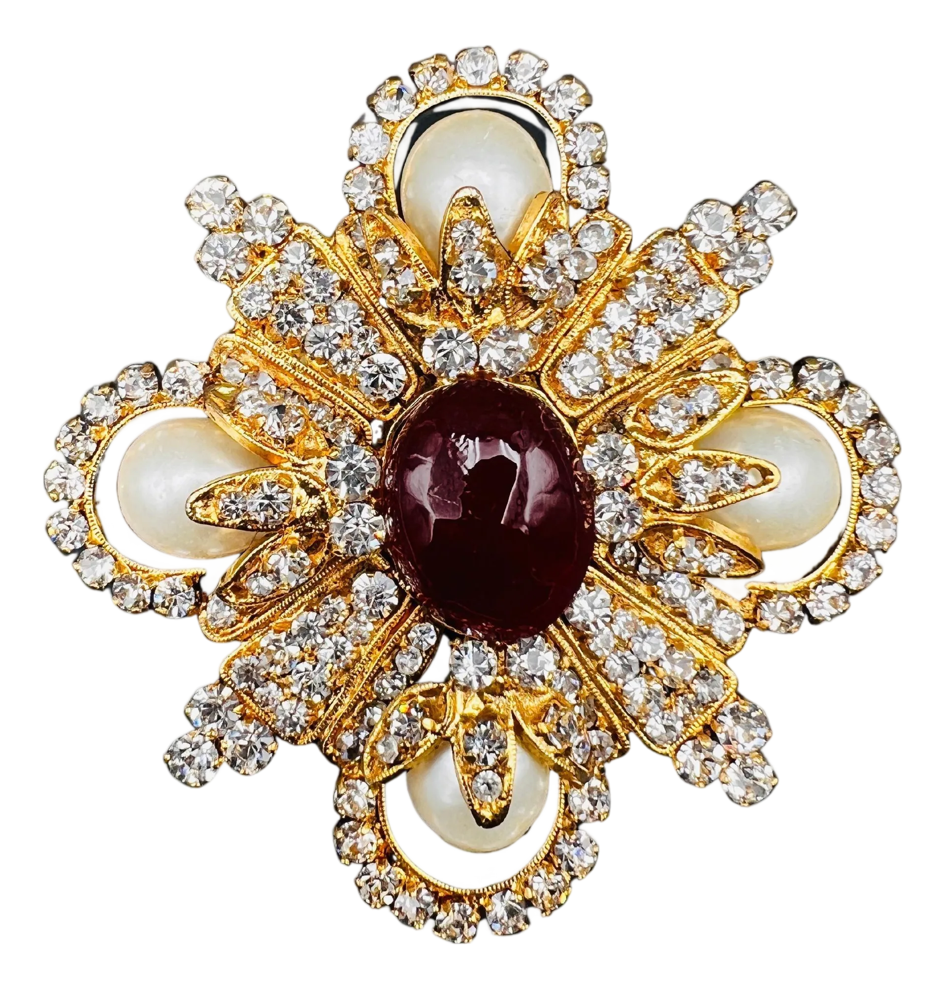 Chanel Vintage Gripoix 1980 Brooch Paris | Chairish