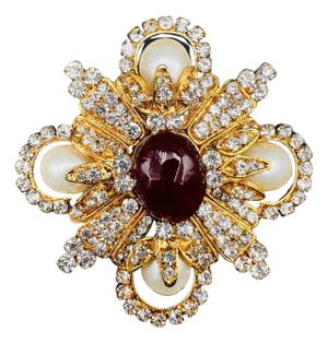 Chanel Vintage Gripoix 1980 Brooch Paris