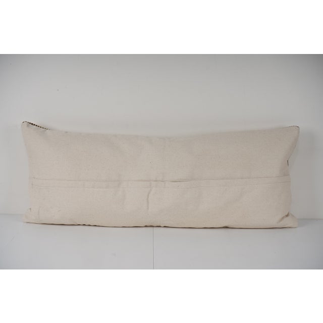 1990s Minimalist Style Hemp Pillow Cover With Original Details For Sale - Image 5 of 5