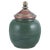 Ceramic Jar Glazed in Green Hues with a Brass and Bronze Lid, 1930s For Sale - Image 10 of 10