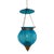 19th Century English Blue Glass Bell Jar Hanging Lantern For Sale