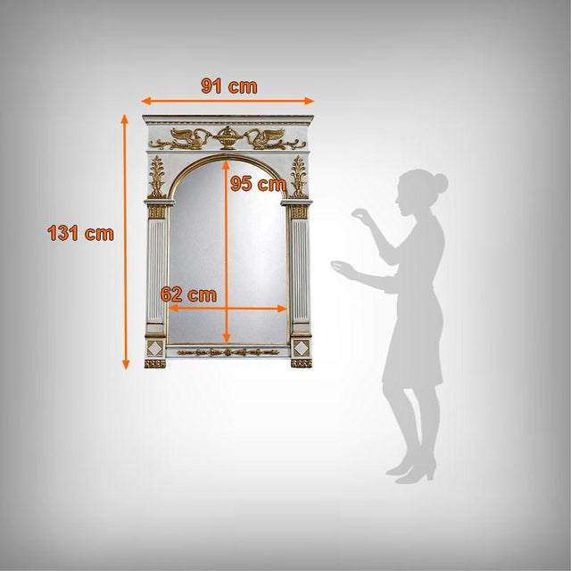 Large Directoire Style Trumeau Mirror, Early 20th Century For Sale - Image 17 of 18
