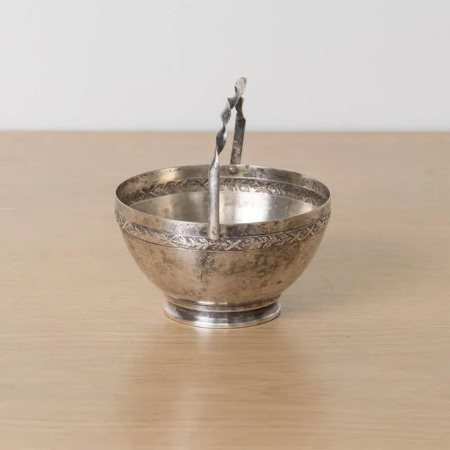 Petite French Metal Bowl 1930s For Sale - Image 4 of 11