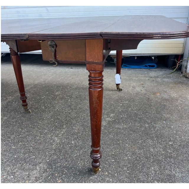 Early 19th Century Fine Late 18th- Early 19th Century French Directoire Mahogany Dining Table For Sale - Image 5 of 6