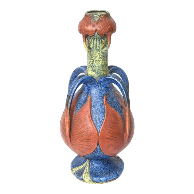Early 20th Century Large Amphora Art Nouveau Handled Vase Attributed to Paul Dachsel For Sale