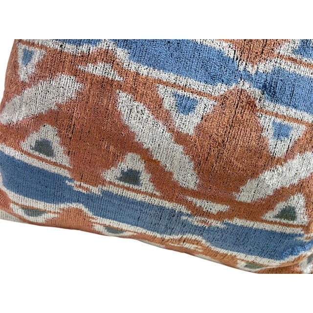 Velvet Silk Cushion Cover With Boho Design For Sale - Image 4 of 10