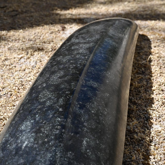 Polished diabase sculpture created by Robert Neuhauser in Switzerland, circa mid-1980s. Composed of two elongated elements...