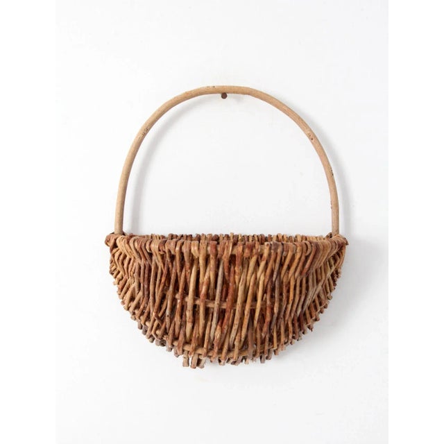 Vintage Woven Wall Basket Chairish
