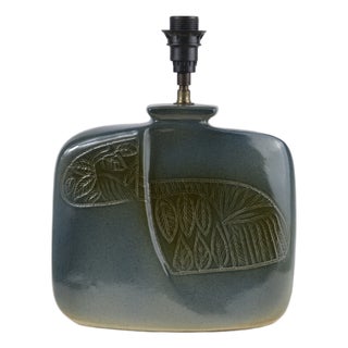 Glazed Ceramic Table Lamp by D. Protion for Vallauris, France, 1970s For Sale
