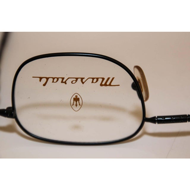Vintage Maserati Eyeglasses, Hand-Crafted Titanium, 1980s Italy Style For Sale - Image 11 of 14