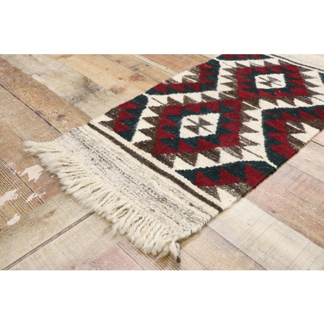 Vintage Persian Shiraz Kilim Rug - 01'07 X 03'02 For Sale In Dallas - Image 6 of 9
