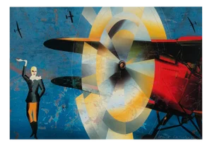 Danuta Dabrowska-Siemaszkiewicz, Hommage a Amelia Earhart, 2010s, Screen Print