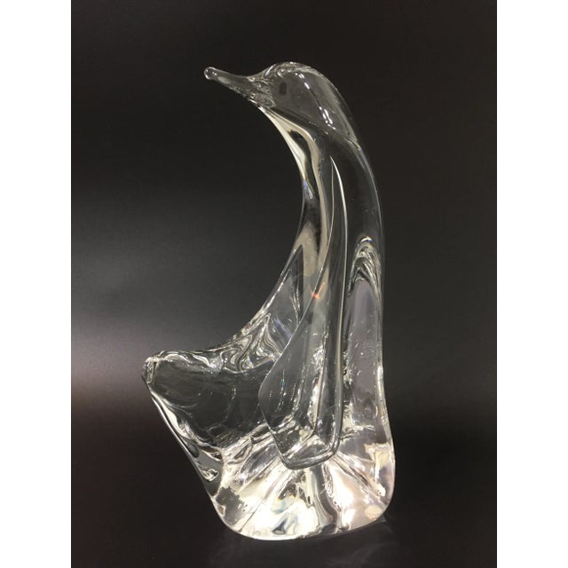 A large stunning Mid Century Modern blown glass penguin crafted by Italian artist Mario Brogi. Signed and numbered...