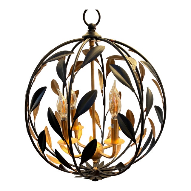 Crystorama Broche 4 Lite Mini Chandelier in English Bronze and Antique Gold Finish., a.nd Weighs 6 pounds.It Is 16"x18 3/4". For Sale