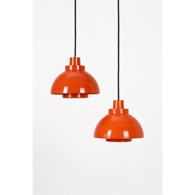 Danish Space Age Pendant Lamps by K. Kewo for Nordisk Solar, 1970s, Set of 2 For Sale - Image 18 of 18