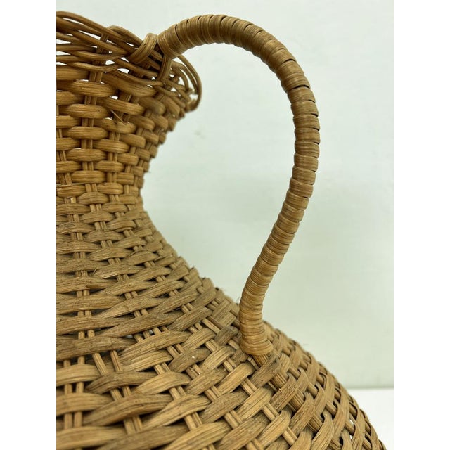 Mid-Century French Woven Rattan Vase, 1950s For Sale - Image 18 of 18