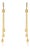 1.92Ct Yellow Sapphire & Diamond Chain Drop Earrings in 14k Yellow Gold- 2 Pieces For Sale