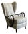 1970s Swedish Highback Lounge Chair in Plaid For Sale