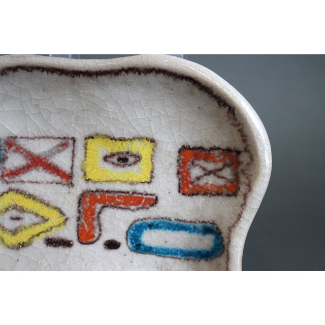 Vintage Italian Decorative Ceramic Dish by Guido Gambone, 1950s For Sale - Image 11 of 17