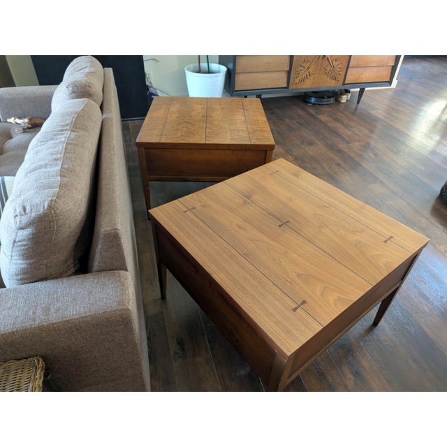 Pair of Vintage Lane Tuxedo Side Tables For Sale - Image 11 of 13