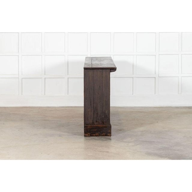 Large Antique English Scrumble Painted Pine Dresser Base, 1880 For Sale - Image 9 of 18