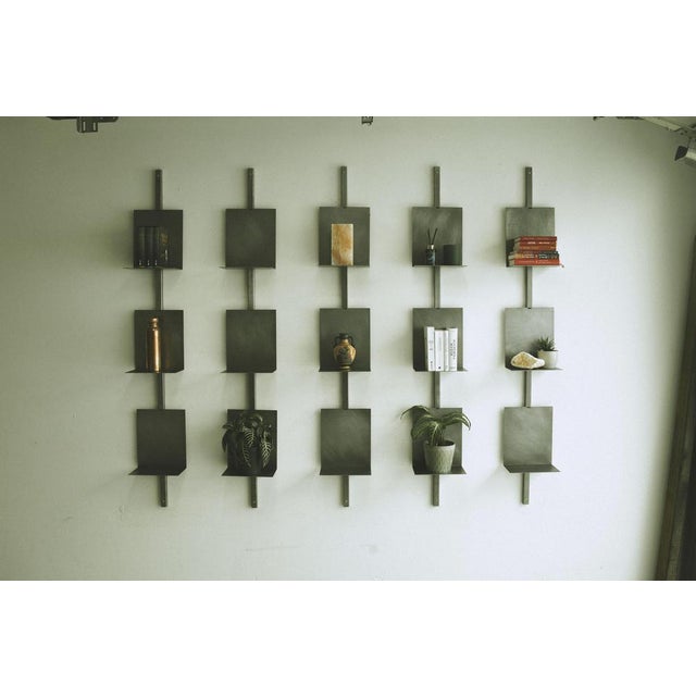 Contemporary Kinko Stainless Steel Shelves by Zincutec, Set of 2 For Sale - Image 3 of 7