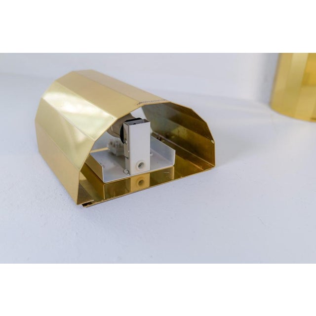 Metal Mid-Century Modern Brass Sconces from Atelje Lyktan, Sweden, 1970s, Set of 2 For Sale - Image 7 of 10