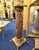 Louis XVI-Style Porcelain Pedestal Centerpiece Set of 2 With Floral Gold Leaf Details & Gilded Bronze Accents For Sale - Image 4 of 11