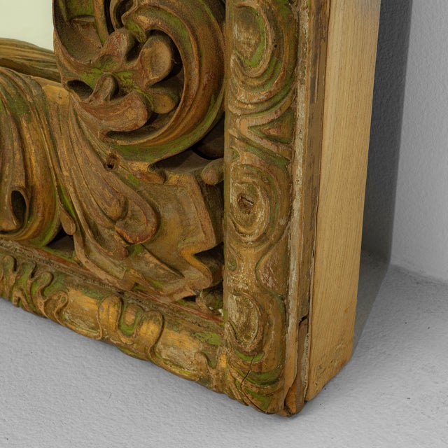 1900s Italian Monumental Carved Giltwood Mirror For Sale - Image 13 of 18
