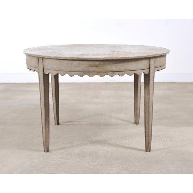 Mid 19th Century 19th Century Venetian Painted Center Table With Scalloped Apron For Sale - Image 5 of 18