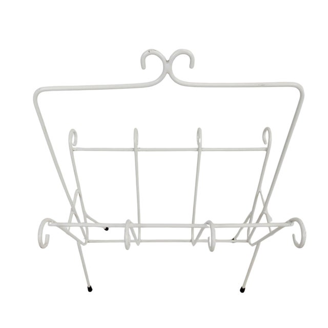 Italian Painted Iron Magazine Rack, 1970s For Sale - Image 3 of 18