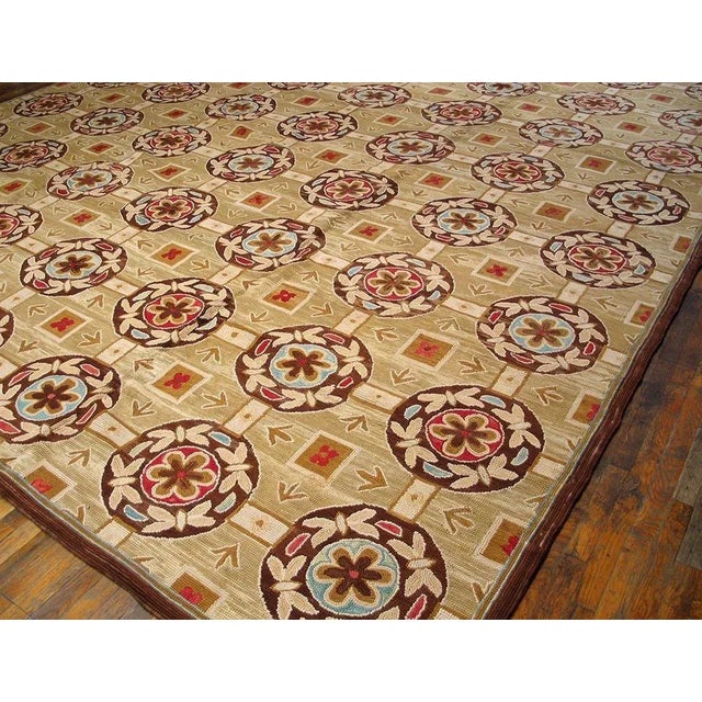 2000 - 2009 Contemporary Handmade Cotton Hooked Rug ( 10' x 14' - 305 x 427cm ) For Sale - Image 5 of 10