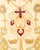 Traditional Mogul, One-of-a-Kind Hand-Knotted Area Rug in Ivory, 4' 8" x 7' 1" For Sale - Image 3 of 8