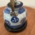 Antique Chinese Blue & White Porcelain Glazed Teapot W/Wire Bail Handles Surguch Stamp Wood Base For Sale - Image 9 of 12