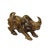Chinese Green Brown MIX Stone Carved Ox Cow Display Figure For Sale
