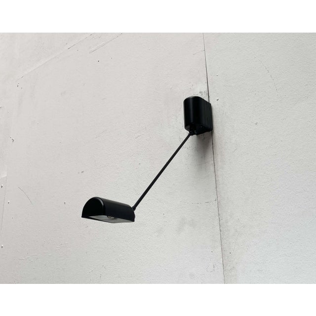 Vintage Italian Black Daphinette Classic Wall Lamp by Tommaso Cimini for Lumina, 1980s For Sale - Image 6 of 18