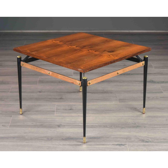 Mid-Century Italian Rosewood Cocktail Table For Sale - Image 4 of 10