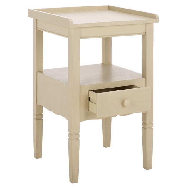 Beige Araminta 1 Drawer Accent Table in Sand For Sale - Image 8 of 10