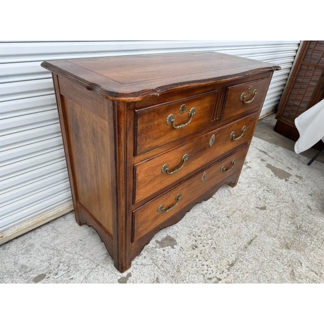 Vintage Hekman Walnut 4 Drawer Commode For Sale - Image 15 of 16