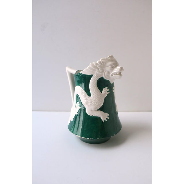 Italian Pitcher Vase With Dragon Relief, Circa 1950s Italy For Sale In New York - Image 6 of 11