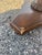 Brown 1980s Round Pedestal Wood Table For Sale - Image 8 of 10