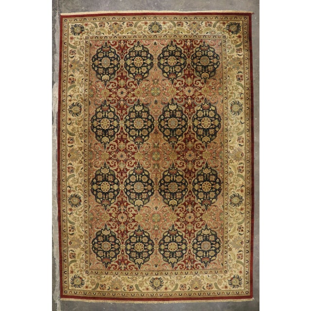 Tan Late 20th Century Indian Palace Rug, 11'11 X 17'10 For Sale - Image 8 of 9