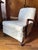 Antique White Mid- 20th Century Vintage French Bergere Empire Style Swan Armchair in White For Sale - Image 8 of 9
