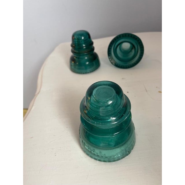 Vintage Glass Insulator Caps From Telegraph Poles, Set of 3 Chairish