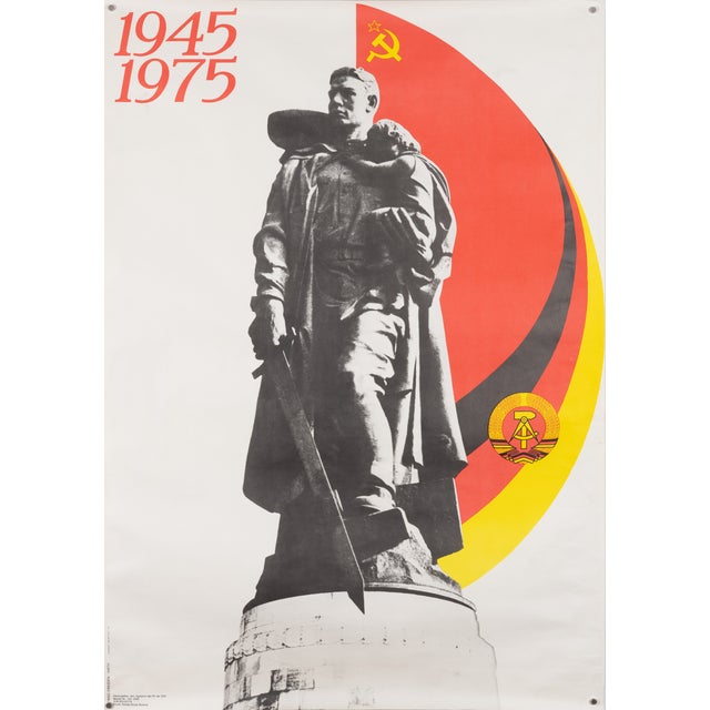 GDR and USSR Friendship Original Political Propaganda Poster For Sale