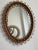 Vintage Oval Honey Rattan and Bamboo Wall Mirror, Italy, 1960s For Sale - Image 13 of 14